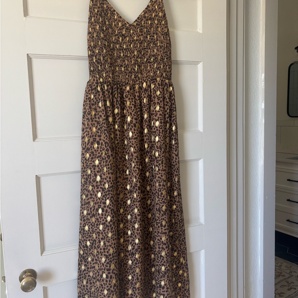 Leopard Print Midi Dress